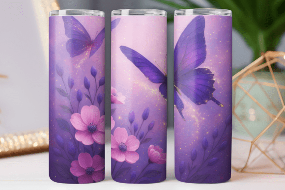 Butterfly Tumbler Design: Graphics & Freebies for Branding