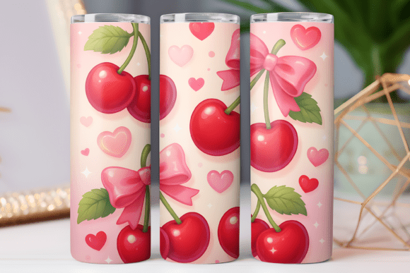 Cherry and Bow Tumbler Wrap: Graphics & Brand Review