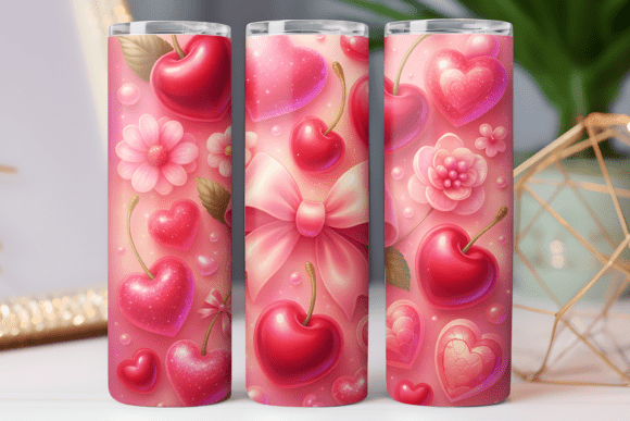 Cherry and Bow Tumbler Wrap: Graphics & Tumbler Wraps Review