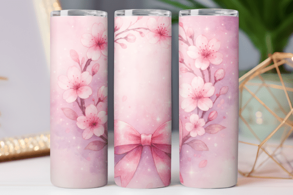 Cherry Blossom Floral Tumbler Skinny Art Free Graphics Review