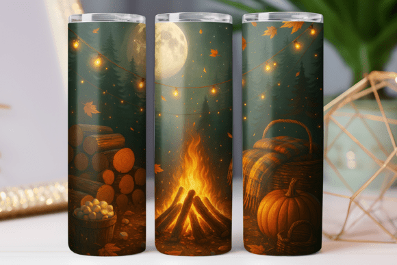 Fall Camping Tumbler Design Wrap 20oz: Graphics & Freebies Review