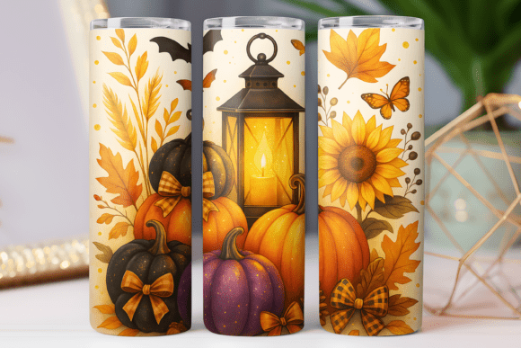 Fall Season Tumbler Design Png Wrap 20oz: Graphics & Tumbler Wraps