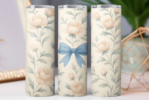 Floral Bow Tumbler Wrap Graphics Freebies Review