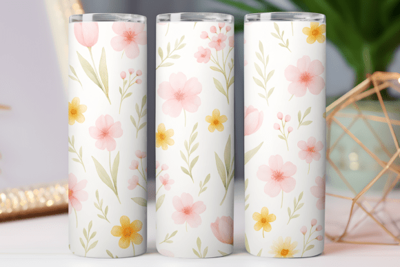 Floral Tumbler Wrap Graphics for Tumbler Wraps