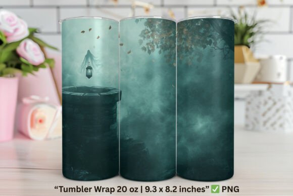 Haunted Forest Night: Tumbler Wrap Graphics