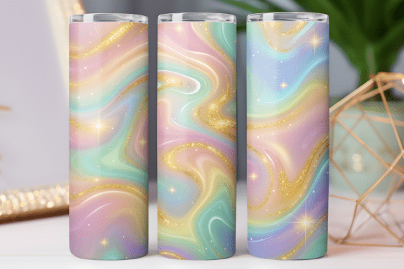 Opal and Gold Art Tumbler Skinny Wrap: Graphics Freebies Review