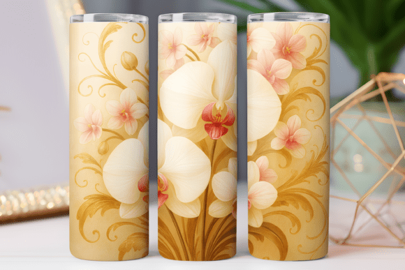 Orchid Floral Tumbler Photos Wrap 20oz