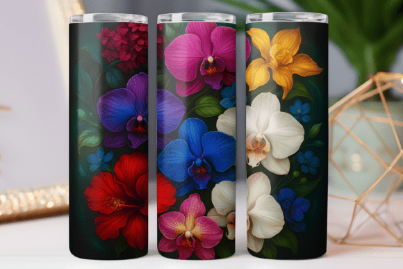 Orchid Floral Tumbler Wrap 20oz: Freebie Graphics Review
