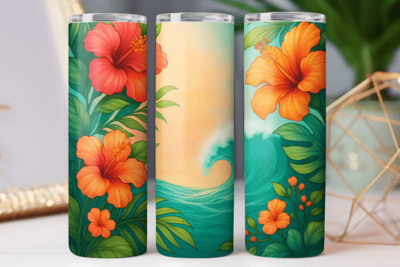 Orchid Floral Tumbler Wrap: Graphics & Tumbler Wraps