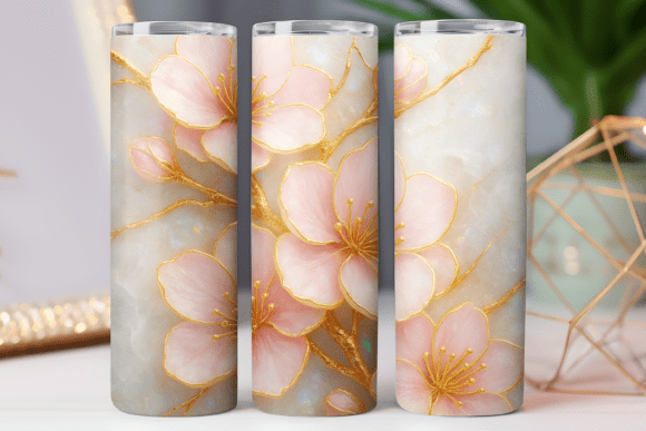 Spring Flower Tumbler Wrap: Graphics Freebie