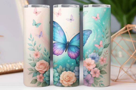 Spring Flower Tumbler Wrap: Graphics Freebies for Crafters