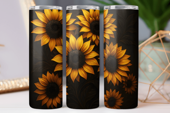 Sunflower Gold Tumbler Wrap: An Embroidery Designer's Review