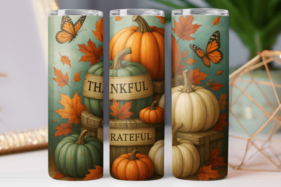 Thankful Thanksgiving Day Tumbler Wrap: A Freebie Graphics Review
