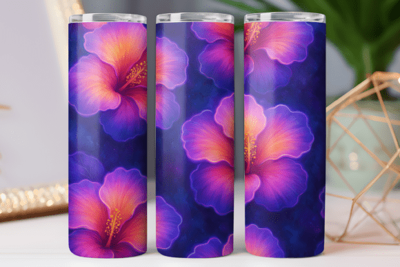 Tropical Pattern Tumbler Wrap Skinny Art: Graphics & Freebies for Sellers