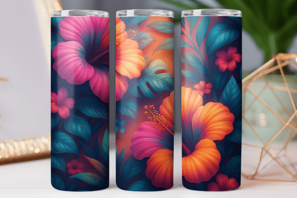 Tropical Pattern Tumbler Wraps & Graphics Design Art