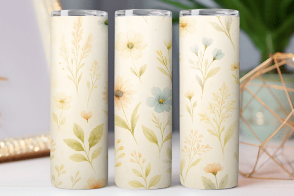 Wildflower Floral Tumbler Wrap Design: Graphics for Tumbler Wraps
